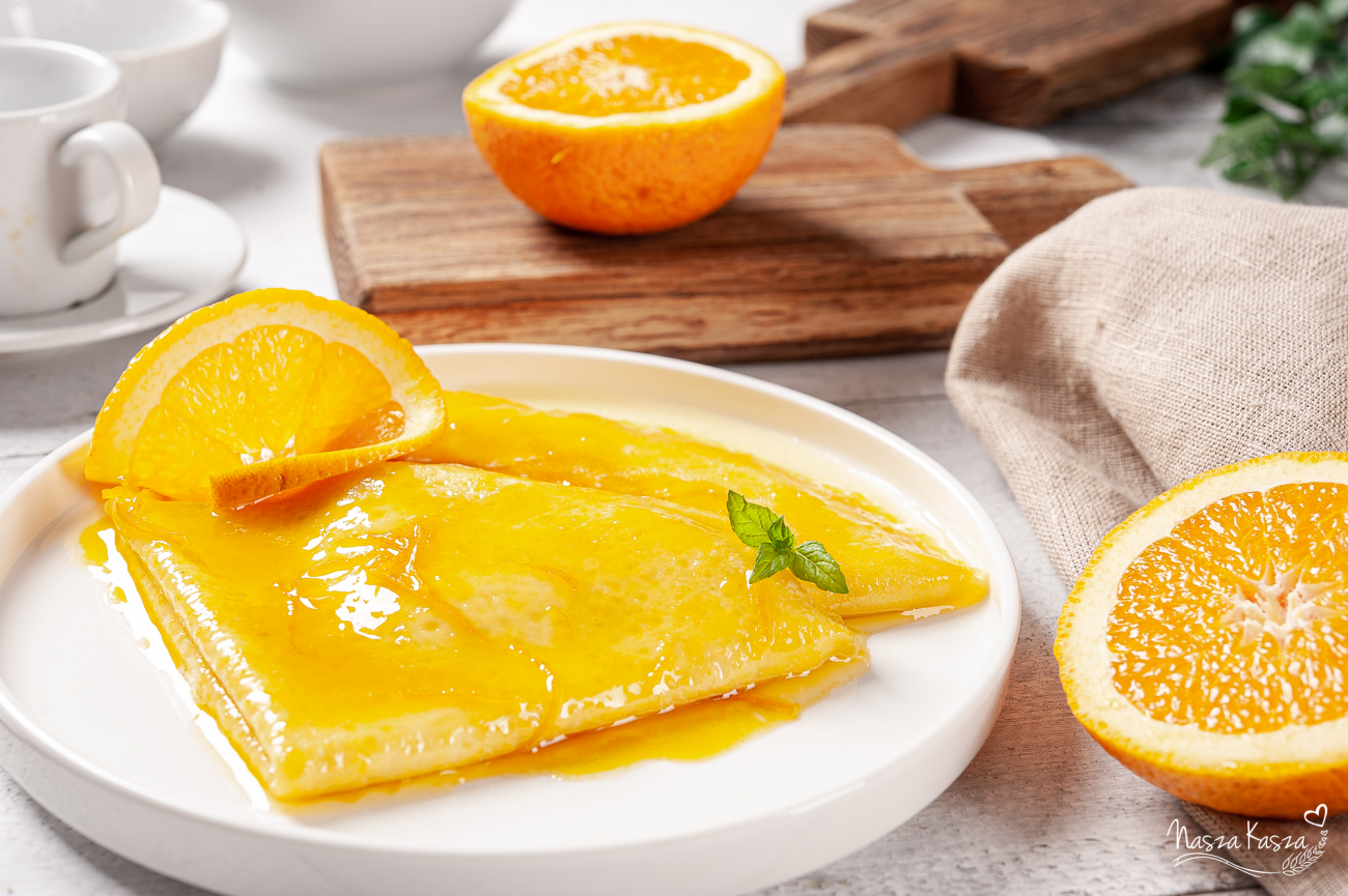 Naleśniki karmelizowane w soku z pomarańczy